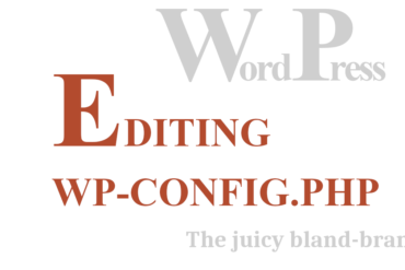 Editing wp-config.php