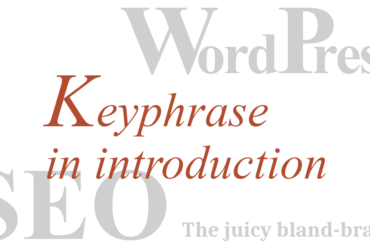 Yoast SEO assessment: Keyphrase in introduction