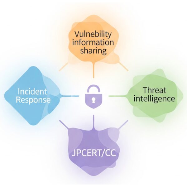 JPCERT/CC(JPCERTコーディネーションセンター)の活動をイメージ