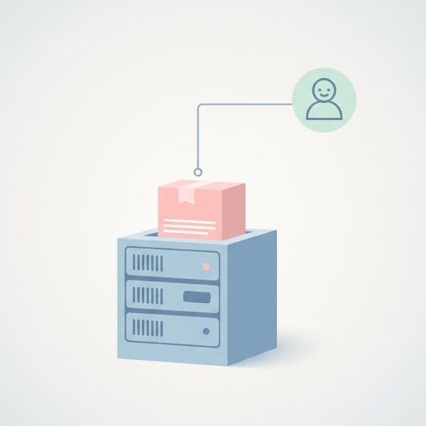 旧来のサーバーを用いたシステムの図