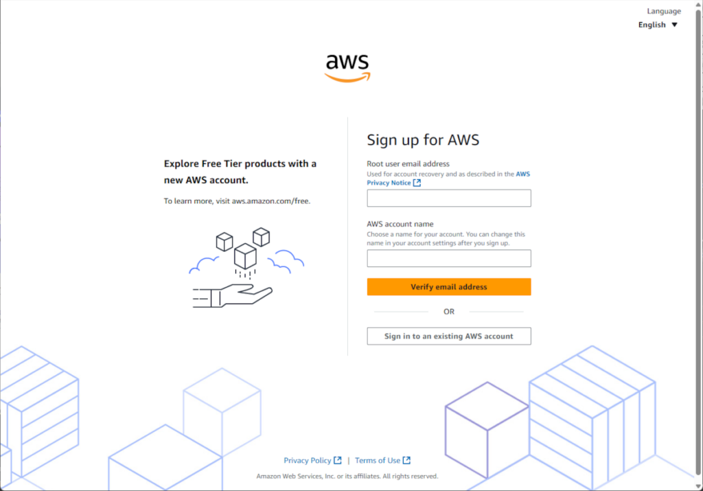 AWSアカウントの登録（ルートユーザー作成）